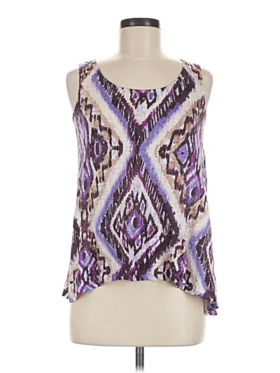 Pre-owned Jjill Sleeveless Blouse In Purple