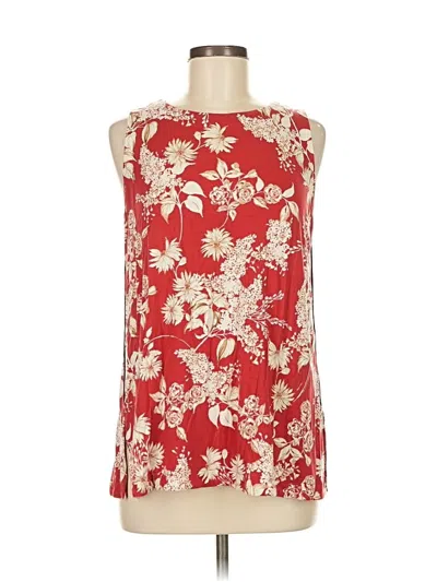 Pre-owned Jjill Sleeveless Blouse In Red
