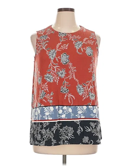 Pre-owned Jjill Sleeveless Blouse In Red