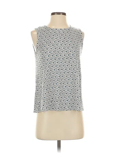 Pre-owned Jjill Sleeveless Blouse In Silver