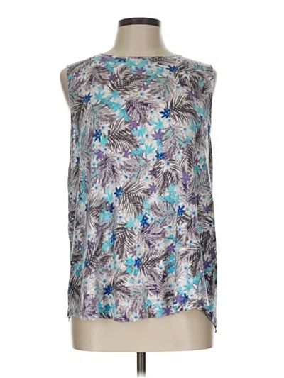 Pre-owned Jjill Sleeveless Blouse In Silver