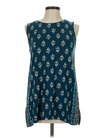 Pre-owned Jjill Sleeveless Blouse In Teal