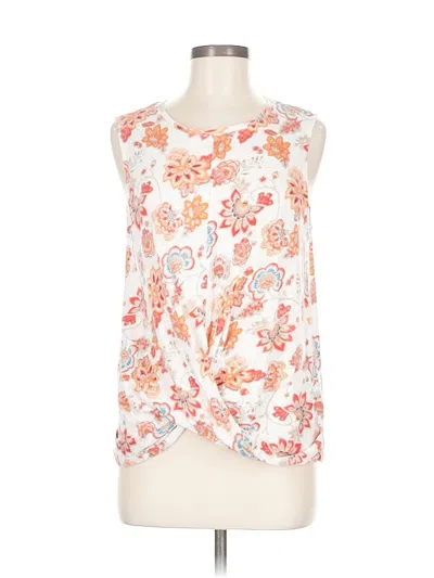 Pre-owned Jjill Sleeveless Blouse In White