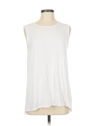 Pre-owned Jjill Sleeveless Blouse In White