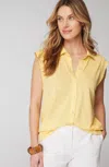 Jjill J.jill Sleeveless Button-front Top In Pollen