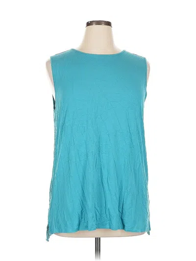 Pre-owned Jjill Sleeveless T-shirt In Blue