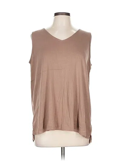 Pre-owned Jjill Sleeveless T-shirt In Brown