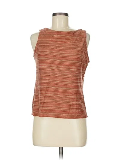 Pre-owned Jjill Sleeveless T-shirt In Brown