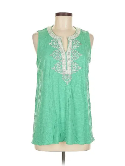 Pre-owned Jjill Sleeveless T-shirt In Green