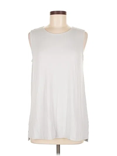 Pre-owned Jjill Sleeveless T-shirt In Silver
