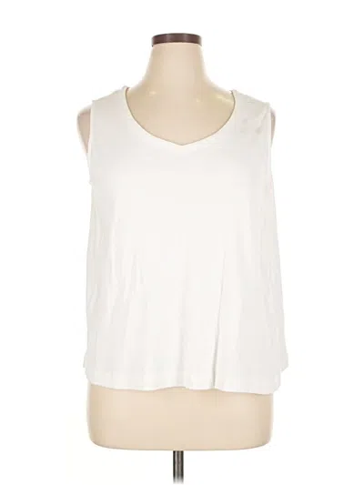 Pre-owned Jjill Sleeveless T-shirt In White