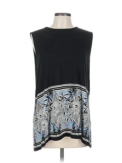 Pre-owned Jjill Sleeveless Top Black Boatneck Tops