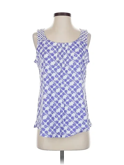 Pre-owned Jjill Sleeveless Top Blue Square Neckline Tops