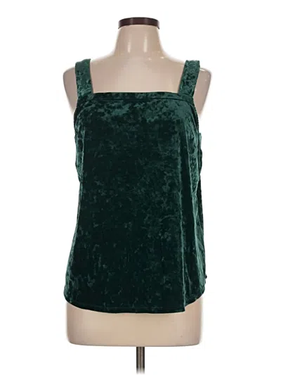 Pre-owned Jjill Sleeveless Top Green Square Neckline Tops