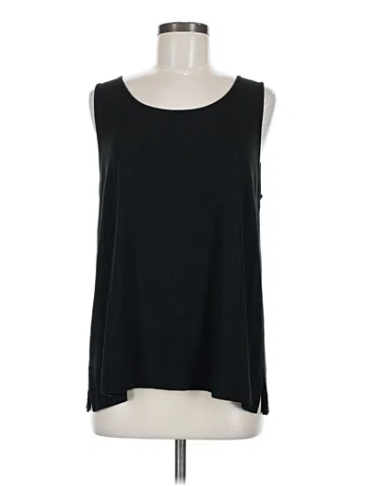 Pre-owned Jjill Sleeveless T-shirt In Black