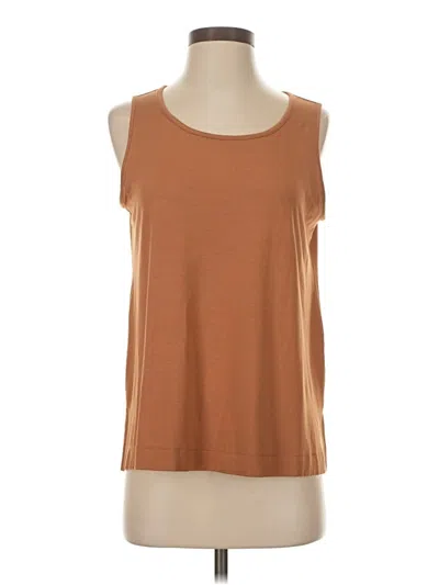 Pre-owned Jjill Sleeveless T-shirt In Brown