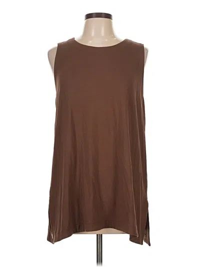 Pre-owned Jjill Sleeveless T-shirt In Brown
