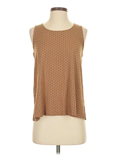 Pre-owned Jjill Sleeveless T-shirt In Brown
