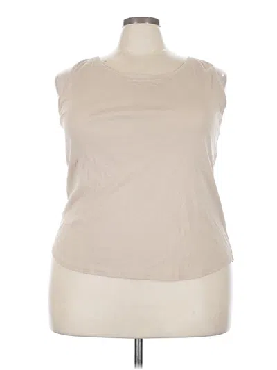 Pre-owned Jjill Sleeveless T-shirt In Brown