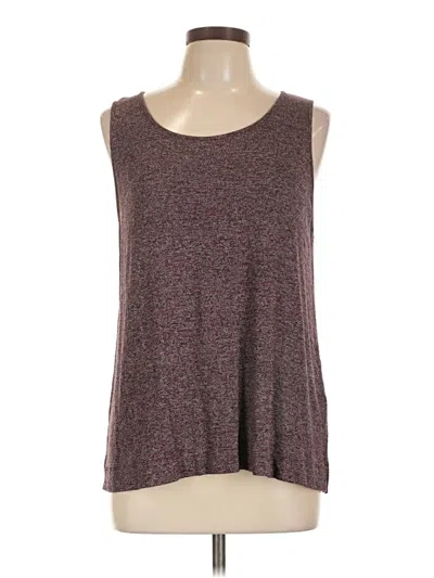 Pre-owned Jjill Sleeveless T-shirt In Burgundy