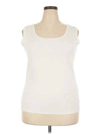 Pre-owned Jjill Sleeveless T-shirt In Ivory