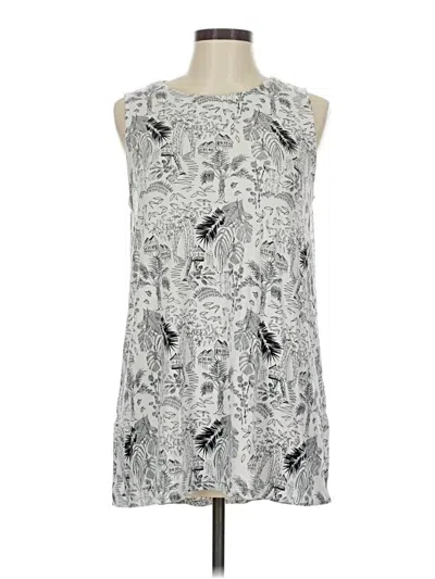 Pre-owned Jjill Sleeveless T-shirt In Silver