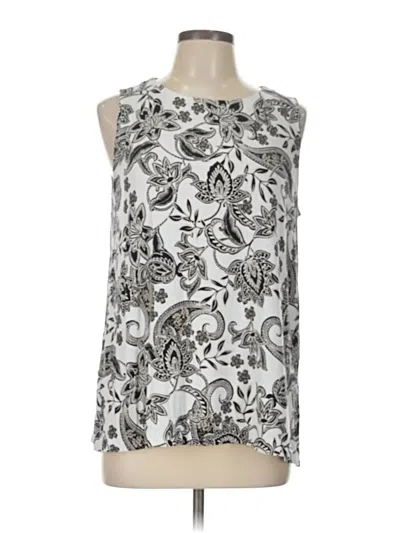Pre-owned Jjill Sleeveless T-shirt In Silver
