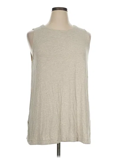 Pre-owned Jjill Sleeveless T-shirt In Tan