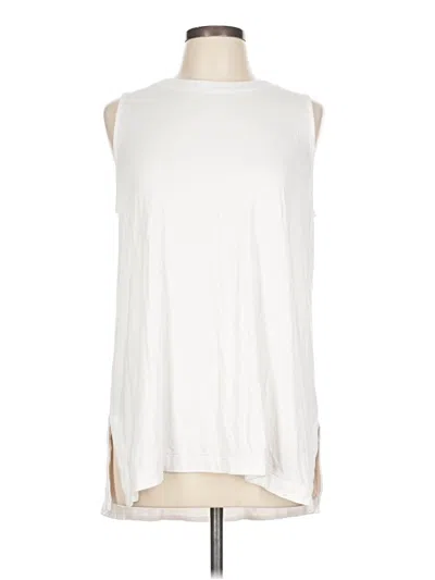 Pre-owned Jjill Sleeveless T-shirt In White