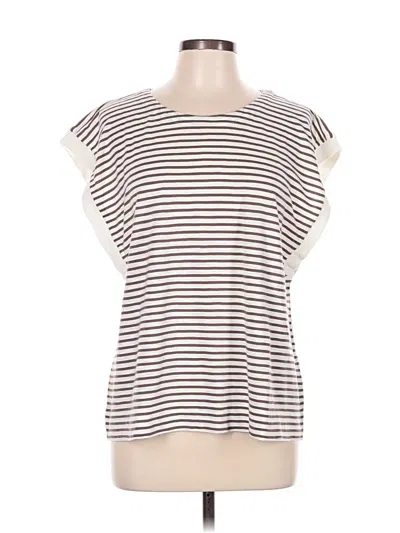 Pre-owned Jjill Sleeveless T-shirt In White