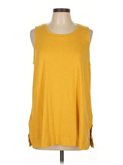 Pre-owned Jjill Sleeveless T-shirt In Yellow