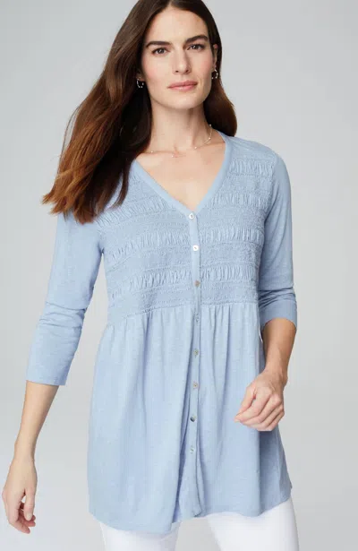 Jjill J.jill Smocked-bodice Tunic In Mirage