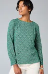 Jjill J.jill Smocked Geometric Printed Top In Meadow Festive Geo