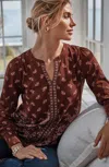 Jjill J.jill Smocked-sleeve Top