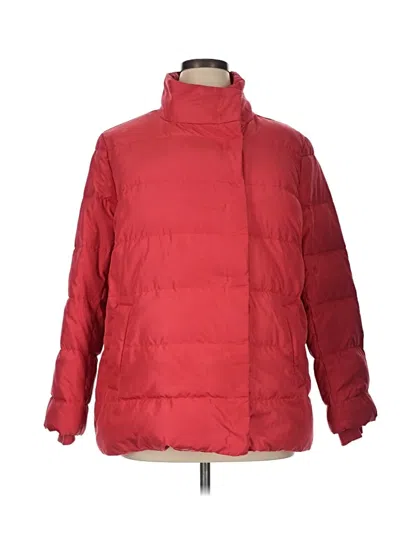Pre-owned Jjill Snow Jacket In Red