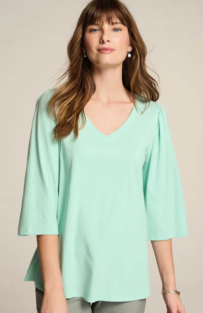 Jjill J.jill Soft & Light Knit Top In Aqua Tint