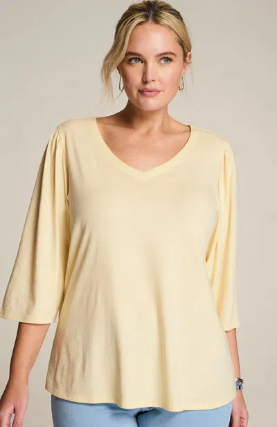 Jjill J.jill Soft & Light Knit Top In Banana Cream