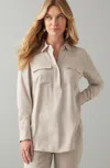 Jjill J.jill Soft Luxe Utility Popover In Stone