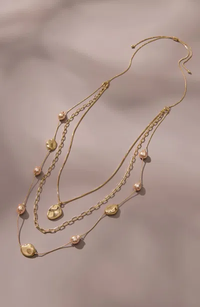 Jjill J.jill Soft Rose Layered Necklace In Multi