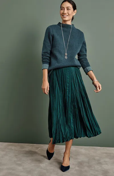 Jjill J.jill Solstice Midi Skirt In Teal Blue