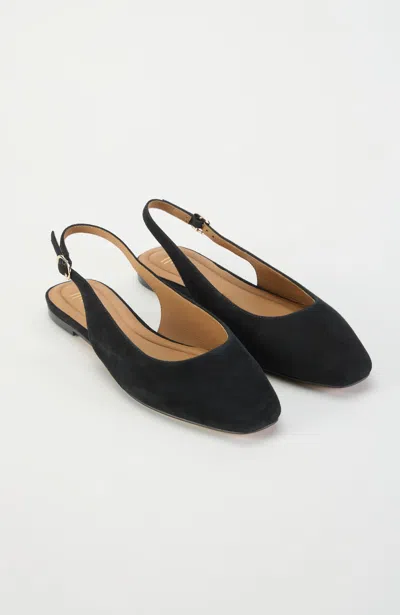 Jjill Sophie Slingback Flats In Black