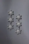 Jjill J.jill Stacked-snowflakes Earrings In Silver