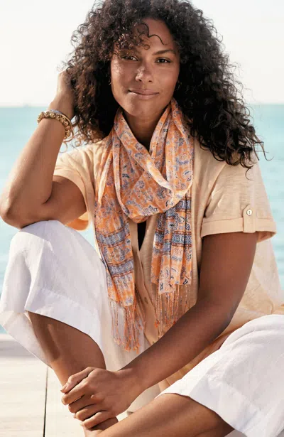 Jjill J.jill Stenciled Jacobean Skinny Scarf