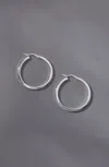 Jjill J.jill Sterling Silver Modern Hoops In Silver