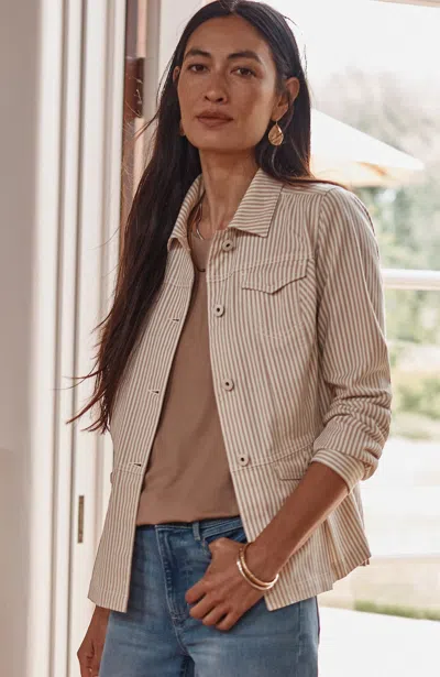 Jjill J.jill Striped Chino Peplum Jacket