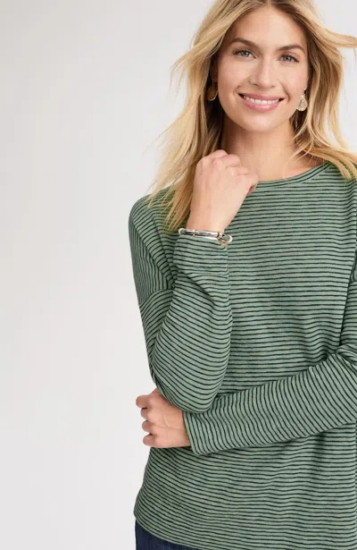 Jjill J.jill Striped Double-knit Top