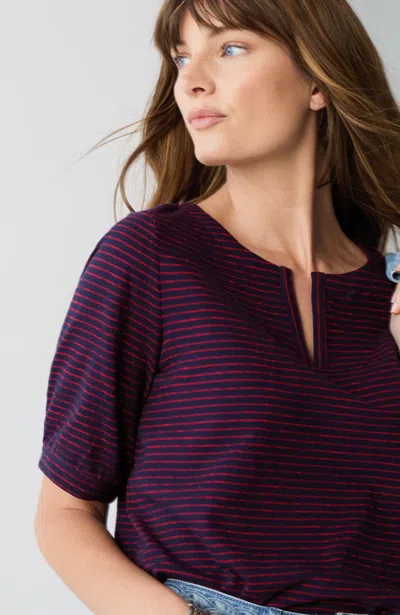 Jjill J.jill Striped-jacquard Top