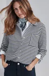 Jjill J.jill Striped Textured-knit Shirt In Multi