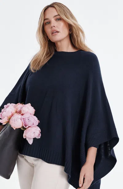 Jjill J.jill Sweater Poncho In Blue