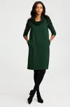 Jjill J.jill Sweater-trimmed Cowl-neck Dress